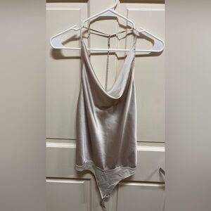 Abercrombie & Fitch satin cowl neck bodysuit - S